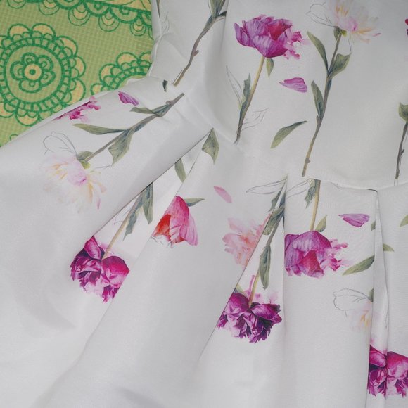 NEW Ted Baker Callila Fit and Fare Sketchbook Dress Ted 234 - Picture 11 of 13